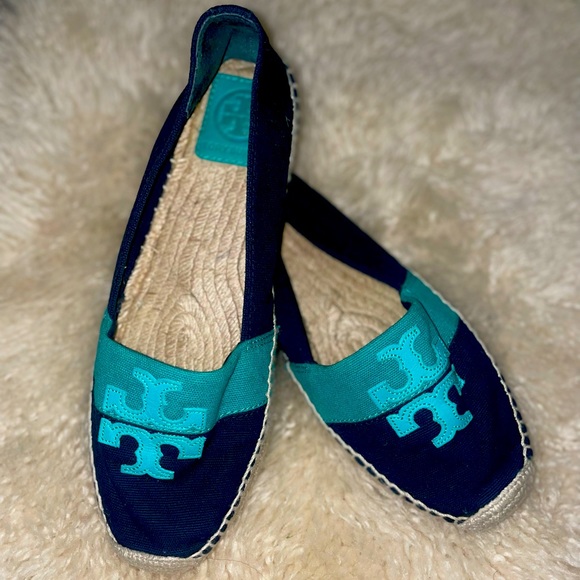 Tory Burch Shoes - Tory Burch Blue and Teal Espadrilles